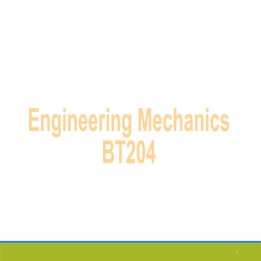BT204 Engineering Mechanics RGPV 1st year