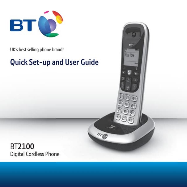 BT 2100 Digital Cordless Telephone User Guide