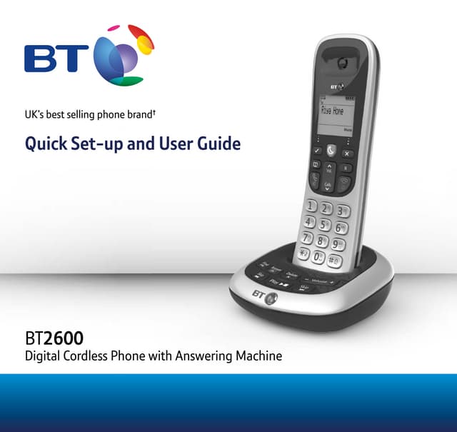 BT Decor 2600 Telephone User Guide