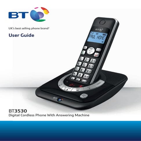 BT 3530 Digital Cordless Phone User Guide