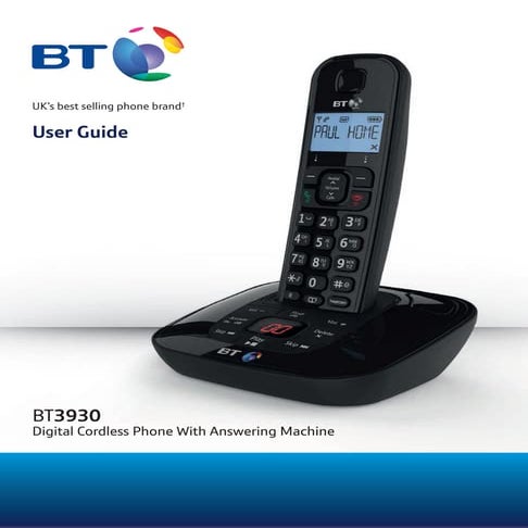 BT 3930 Digital Cordless Phone
