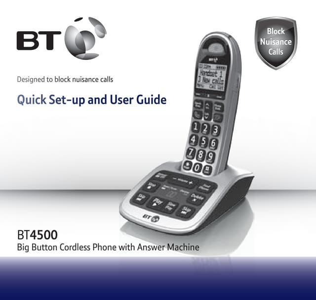 Bt freestyle 4500 User Guide from Telephones Online www.telephoneson…
