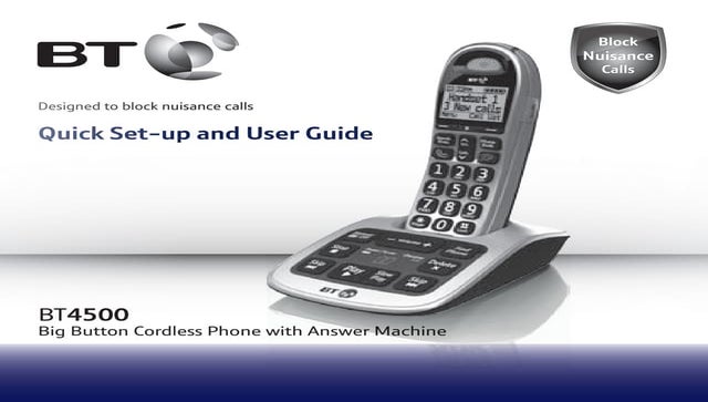 Bt Cordless Phones With Answer Machine Manual v9306.1blu.de