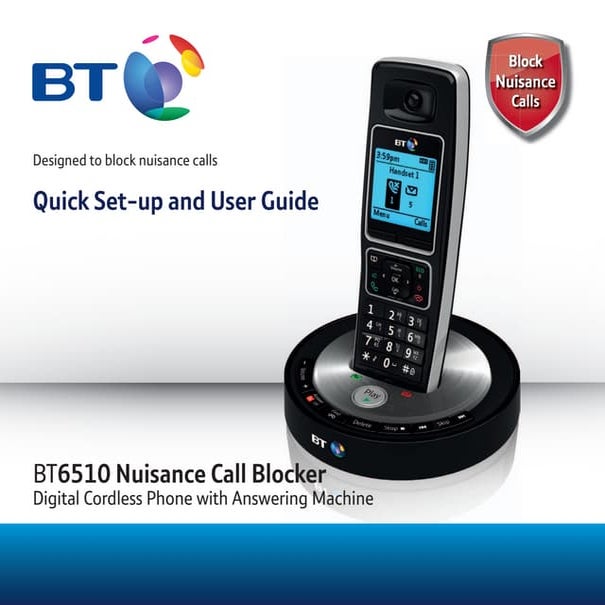 BT 6510 Digital Cordless Phone User Guide