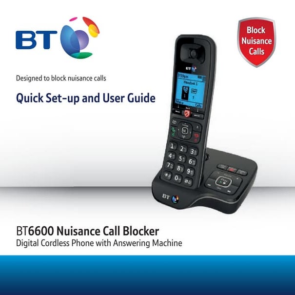 BT 6600 Digital Cordless Phone User Guide