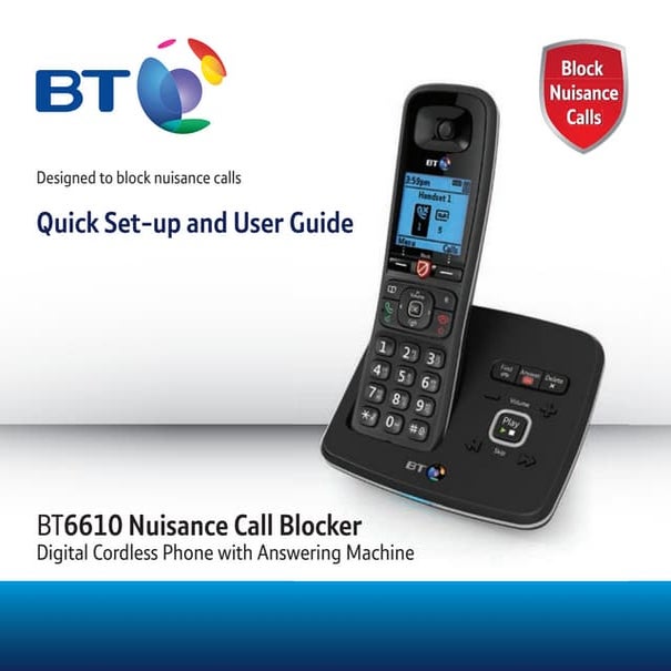 BT 6610 Digital Cordless Phone User Guide