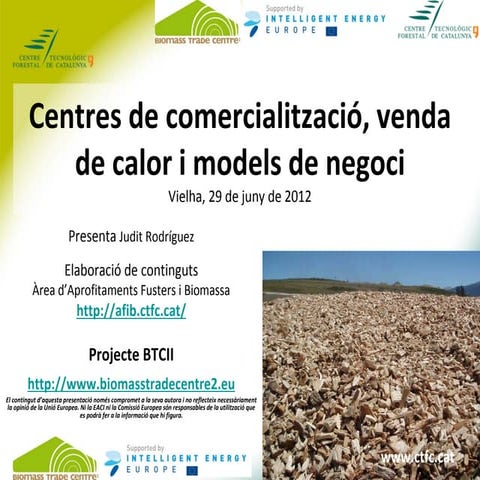 Centres de comercialització, venda de calor i models de negoci. Judit Rodrígu...