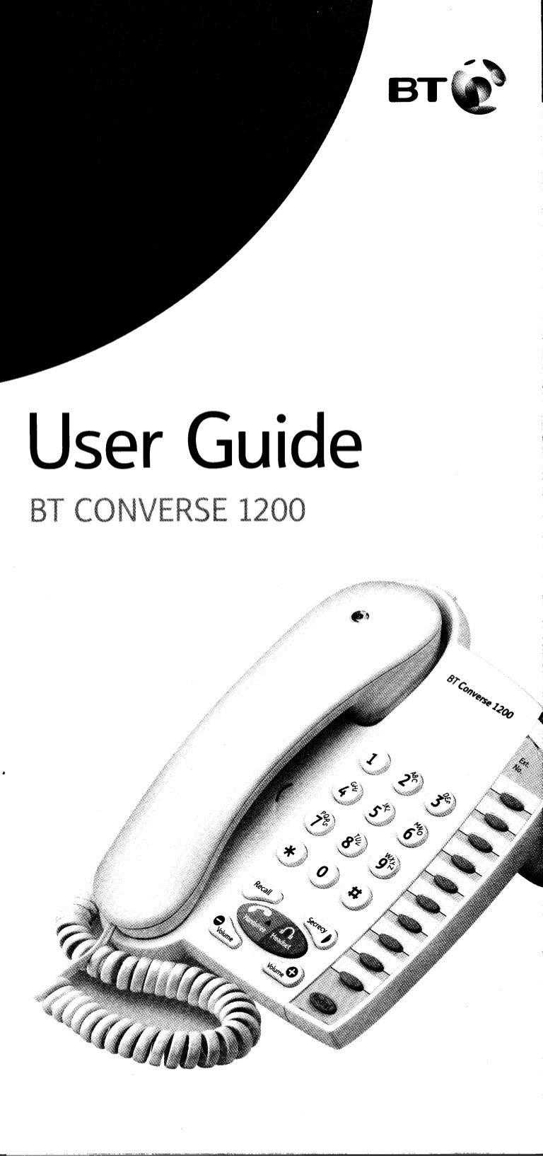 Bt converse 1200 Bt decor 110 user manual from Telephones Online ww…