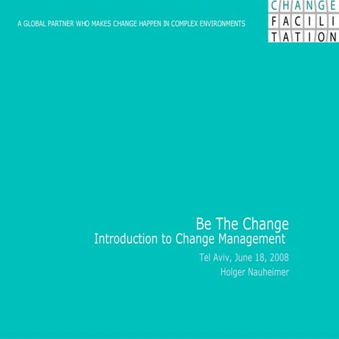 Be The Change Tel Aviv