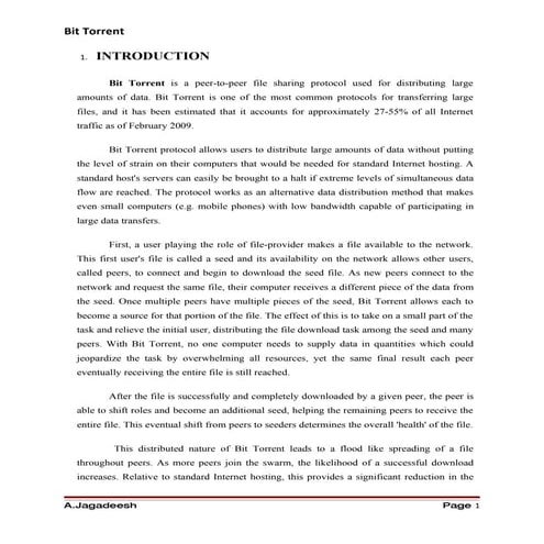 Bit torrent ppt | PPTX