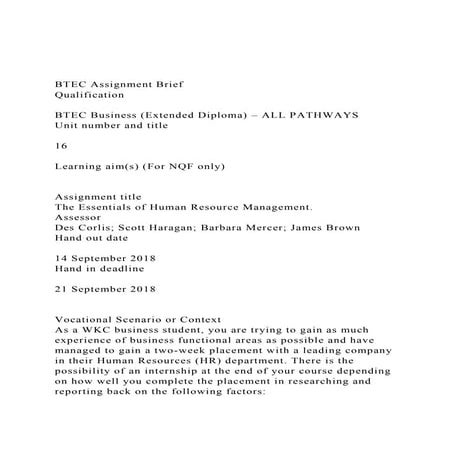 BTEC Assignment Brief QualificationBTEC Business (Extend.docx
