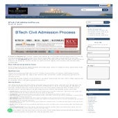 B tech civil admission process