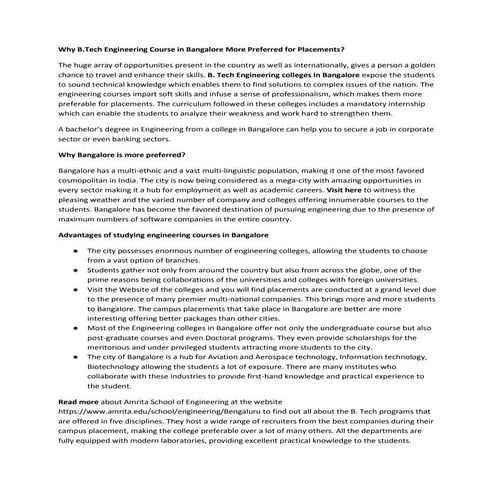 B tech engineering colleges in bangalore