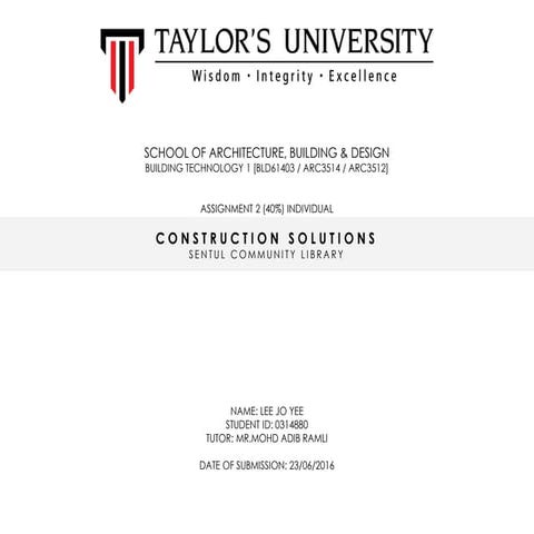 BUILDING TECHNOLOGY PROJECT 2 REPORT