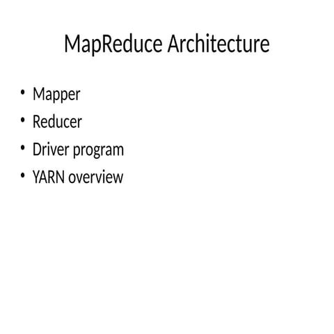Comprehensive Overview of MapReduce Architecture and Data Flow in ...
