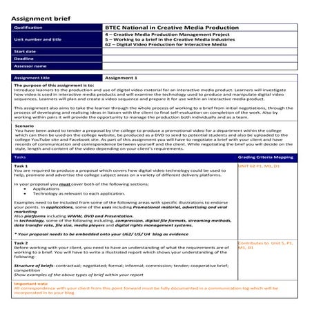 Btec level 3 ass 1 u4 5 and 62