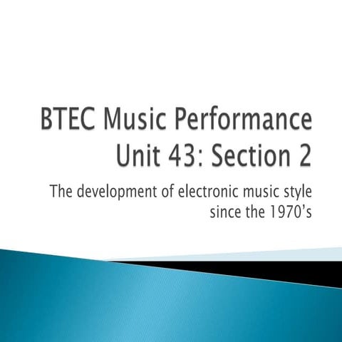 Btec music performance unit 43 section 2