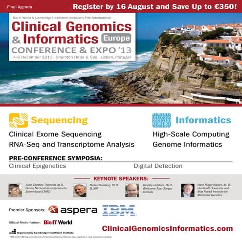 Clinical Genomics & Informatics Europe - Program