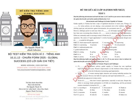 B畛 TEST KI畛M TRA GI畛A K 2 - TI畉NG ANH 10,11,12 - CHU畉N FORM 2025 - GLOBAL SU...
