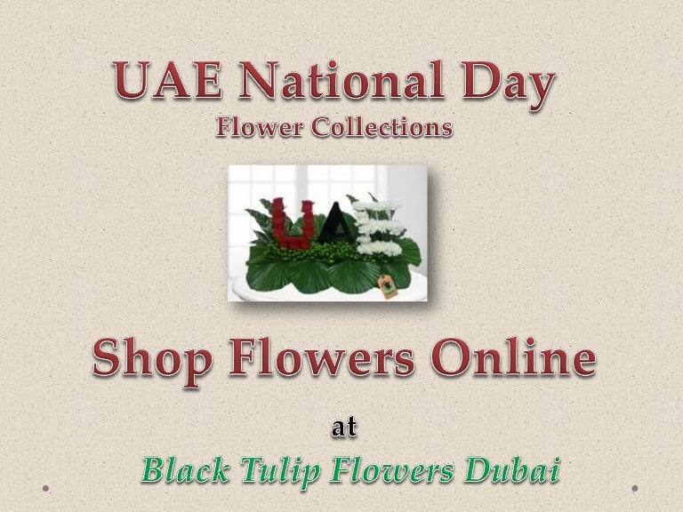 UAE National Day Flowers Collections Black Tulip Flowers