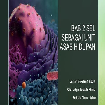 SAINS TINGKATAN 1 BAB 2 SEL SEBAGAI UNIT ASAS