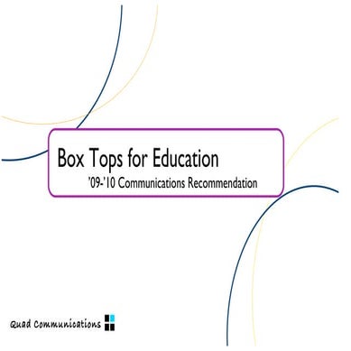 Box Tops for Education Plans Book | PPT