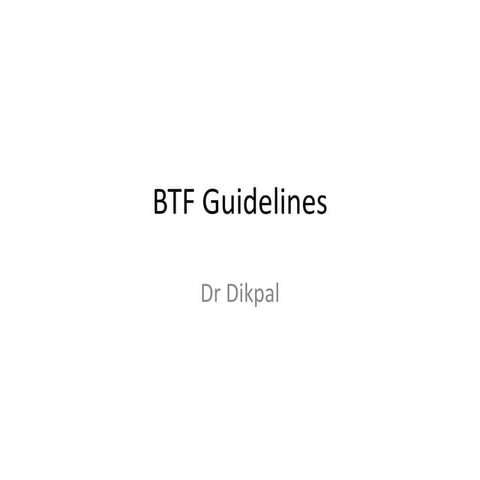 BTF guidelines 
