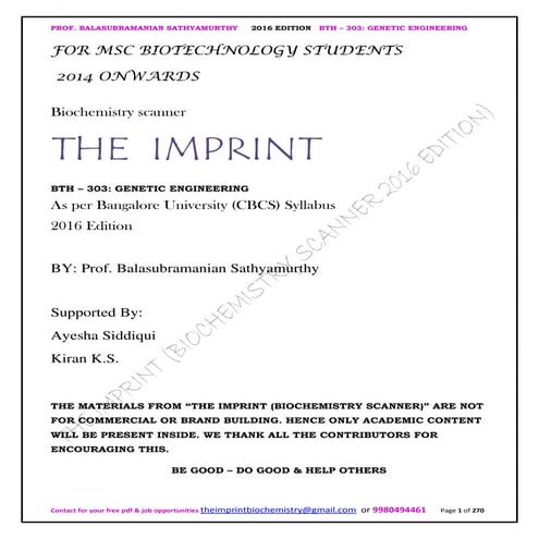 Bth 303 genetic engineering