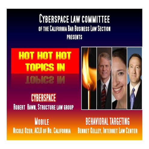 Essentials of Cyberspace Law: User Generated Content, Privacy and Online Adve...