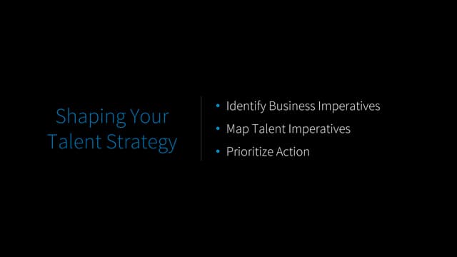 Mapping Business to Talent Imperatives