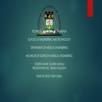 Project proposal (bachelor of technology in medical engineering)pptx