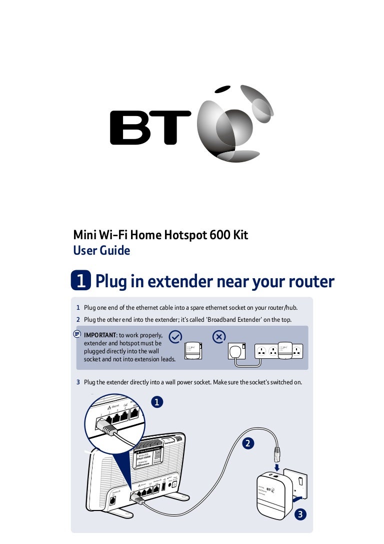 BT Mini WiFi Home Hotspot 600 Kit User Guide