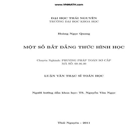 Bất đẳng thức hình học