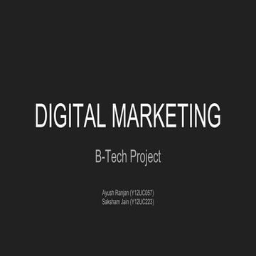 Digital Marketing and Advertising 