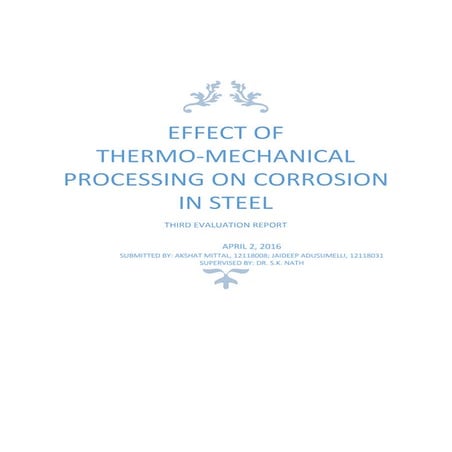 Effects of thermo mechanical simulation on the corrosion of steel
