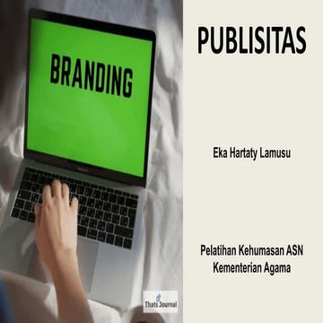 Bahan Ajar Materi Publisitas Pelatihan Kehumasan