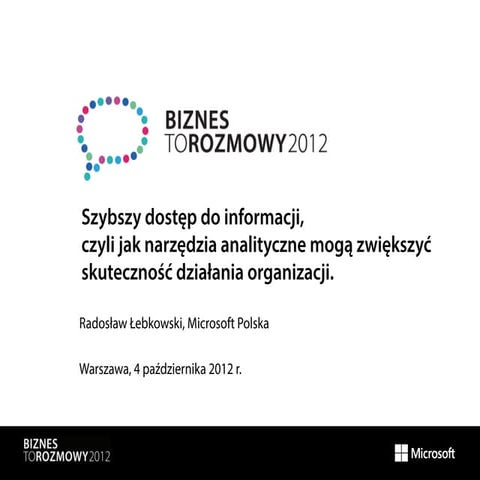 Szybszy dostęp do informacji, czyli jak narzędzia analityczne mogą zwiększyć ...