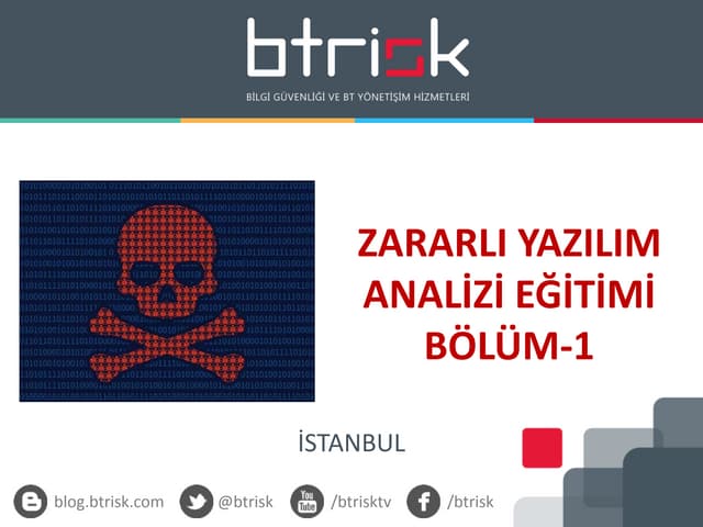 BTRisk Zararlı Yazılım Analizi Eğitimi Sunumu - Bölüm 1