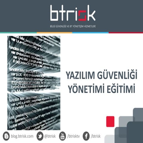 BTRisk Yazılım Güvenliği Yönetimi Eğitimi