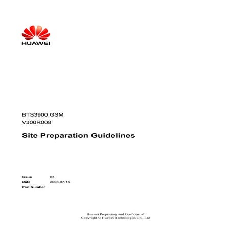 Bts3900 gsm site preparation guidelines (v300 r008-03)