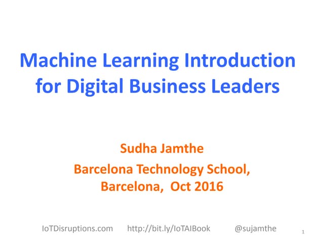 Machine Learning Introduction for Digital Business Leaders
