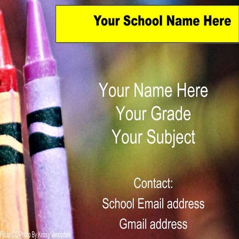 Back to School Night Preso PPT for Teachers!