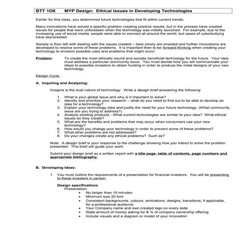 Btt 1 o8 ethical issues in developing technologies