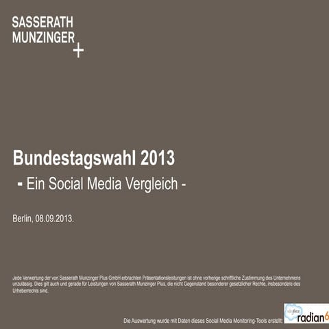 Bundestagswahl 2013 - Ein Social Media Monitoring Report 