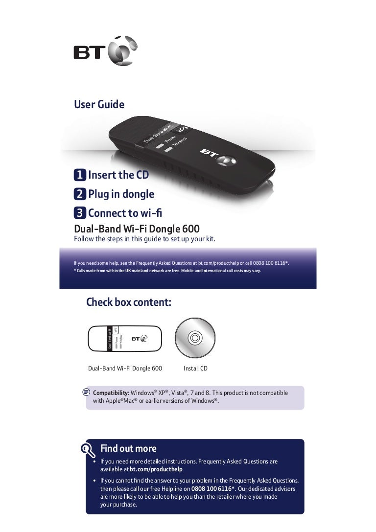 BT DualBand WiFi Dongle 600 User Guide
