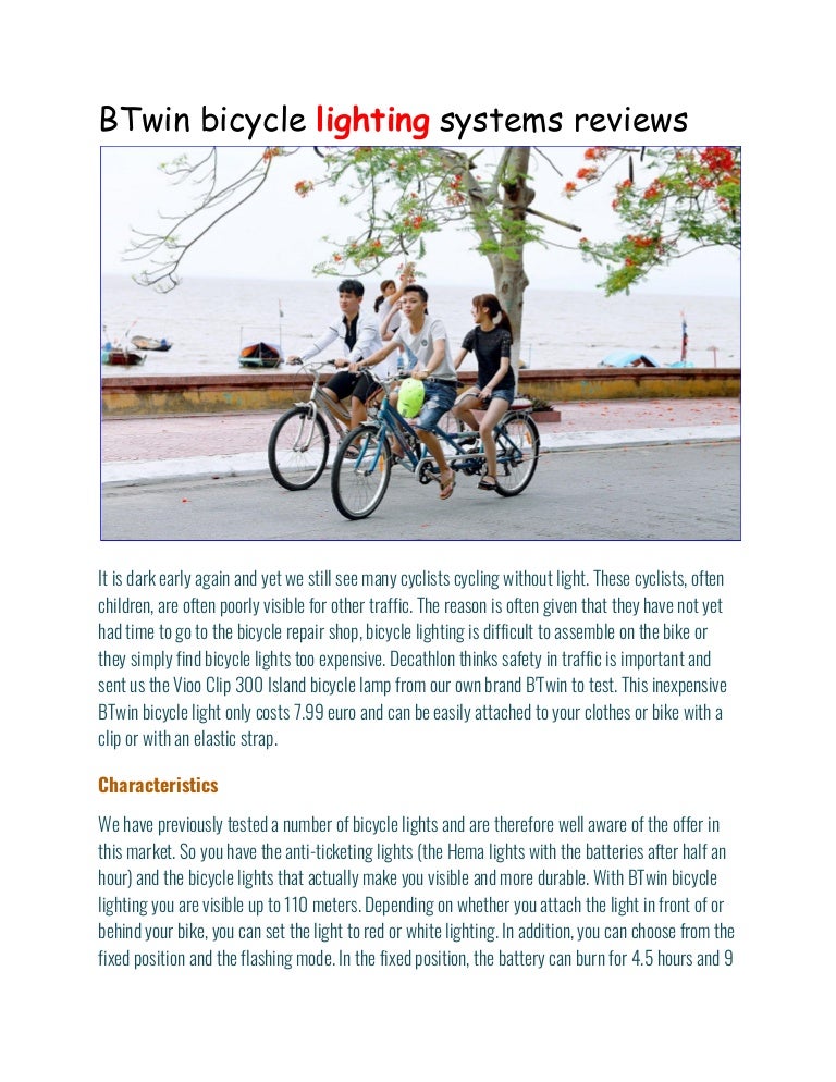 btwin bike lights