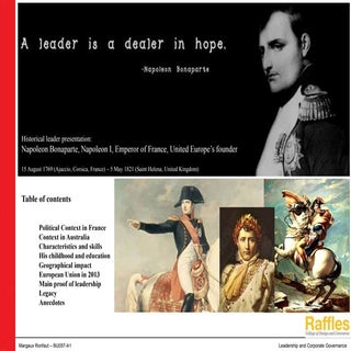 Historical leader - Napoleon Bonaparte