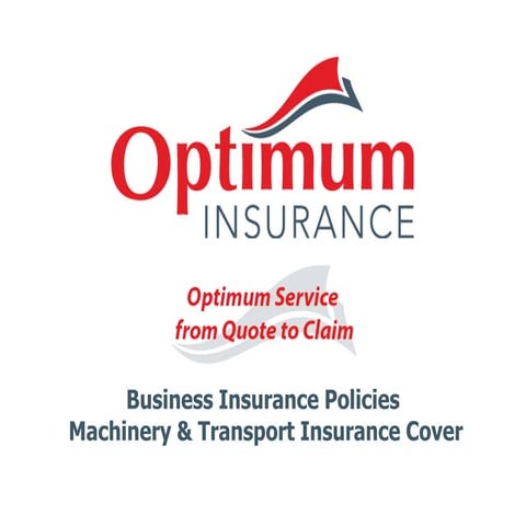 Business Insurance Policies - Machinery & Transport Insurance | PDF