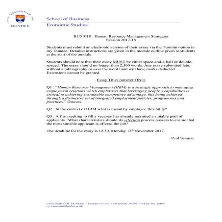 BU51018 - HRMS - Essay Titles (2017-18).doc