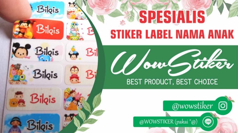template label nama anak